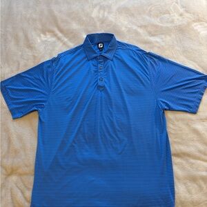 FootJoy Men's Polo in Vibrant Blue Stripes